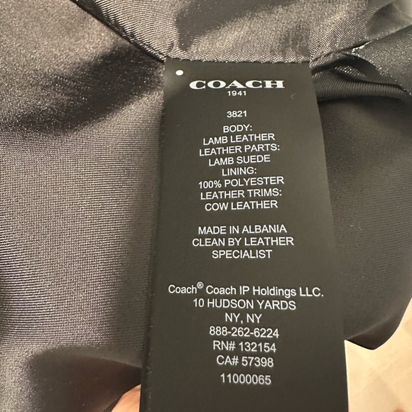 Coach 1941 Unique %100 lamb leather gray jacket. Originally $1,100! Like new - Picture 8 of 10